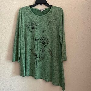 Asymmetrical knit top